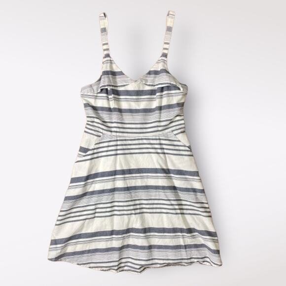 Francesca’s Jun & Ivy Blue‎ and White Striped Mini Dress Size M - Picture 1 of 8